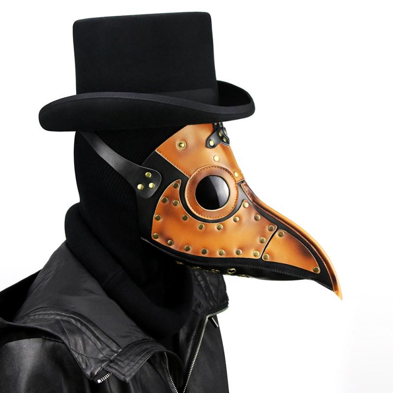 マスク スチームパンク ペスト医師 鳥嘴型 仮面 ハロウィン 復活祭 イベント パーティー コスプレ 変装 仮装 小道具 グッズ PUレザー フェイクレザー ホラー 舞台 演劇 大人用