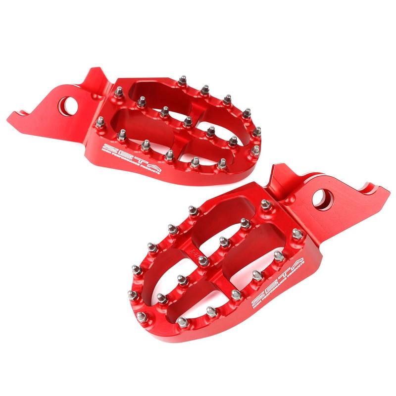 ジータレーシング(ZETA RACING) CRF250L/M/RALLY, AFRICA TWIN, TRANSALP, CRF/R/RX/X etc アルミフットペグ レッド 高強度アルミ合金 ステップ ピン ドレスアップ F6998|bloomelier