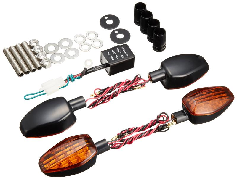 ポッシュフェイス(POSH FAITH) バイク用品 バイク用LEDウインカー XJR1300/XJR1200/XJR400/S ブラックボディ/オレンジレンズ ライトウエイトLEDウインカー 060151-06｜bloomelier 18,754円