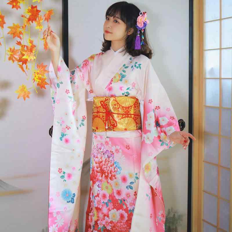 着物 お上さん用 振袖 フォーマル 言い慣わし柄 空間的関係刷り上げる 冠婚葬祭 成年者式 卒式 雅びやか シワになりにくい ポリエステル原料品 化繊混紡 雅びやか サクラ色系
