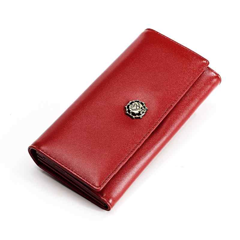 長財布 レディース RFID 大容量 多機能 フラップ式 牛革 レザー ウォレット サイフ 札入れ 小銭入れ カード入れ 複数収納 カジュアル 通勤 普段使い おしゃれ ブラック レッド ブルー