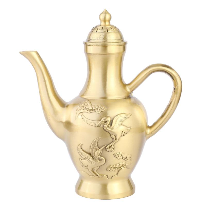 酒器 金管楽器製 純銅 龍鳳柄 飾りつけ 室内装飾 御芽出度 ご造作用 芸術品 御前上等感