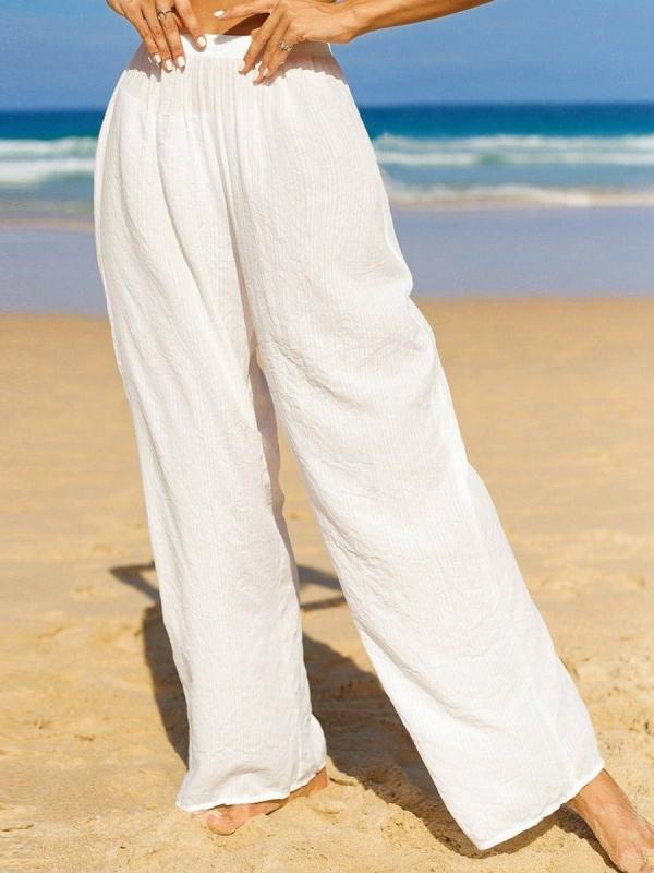 パンツ レディース ワイドパンツ ハイウェスト サマーパンツ テンセル混 軽量 速乾 通気性 春夏秋冬 ロングパンツ ストレート カジュアル 美脚 ビーチ リゾート｜bloomelier