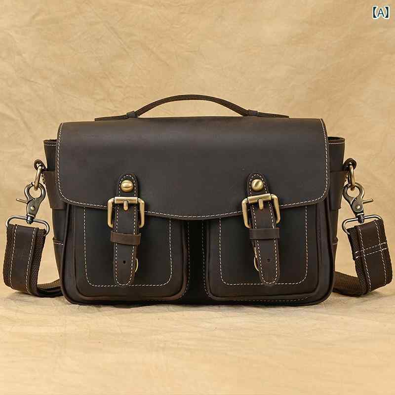写真機御徒面子 ユニ一発やる  斜き掛け ショルダーバッグ 一眼二眼レフ 耐衝撃 通気性 防摩 軽さ 水晶体保護すること 写真機入れもの 赤銅色