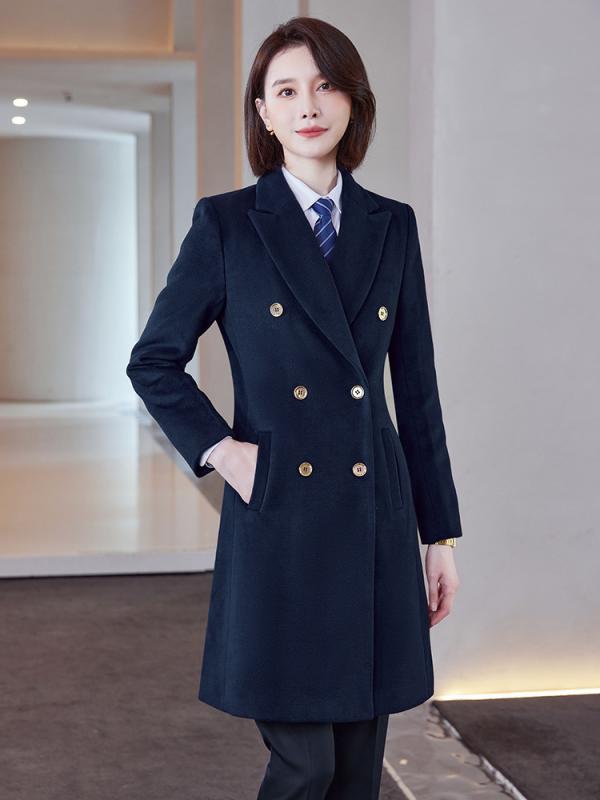 コート ユニセックス 秋冬 厚手 ウール調 テーラードジャケット チェスターコート アウター ビジネス 通勤 オフィス ホテル 受付 案内 事務服 制服 制服作業服 ダブルボタン 無地 防寒 暖かい 撥水性｜bloomelier 11,107円