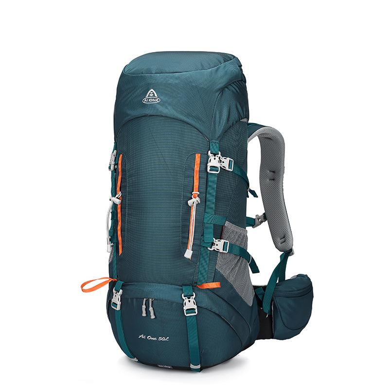 登山バッグ 男女兼用 大容量 50L 軽量 防水 撥水 防災 リュック バックパック サック 多機能 通気性 耐摩耗 負担軽減 旅行 アウトドア キャンプ 登山 トレッキング ハイキング メンズ レディース｜bloomelier