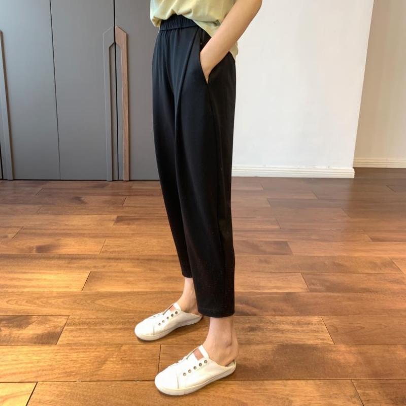 パンツ レディース クロップドパンツ サルエルパンツ ハイウエスト テーパードパンツ 体型カバー ゆったり カジュアル 美脚 タックパンツ センタープレス 通勤 オフィス 春夏｜bloomelier