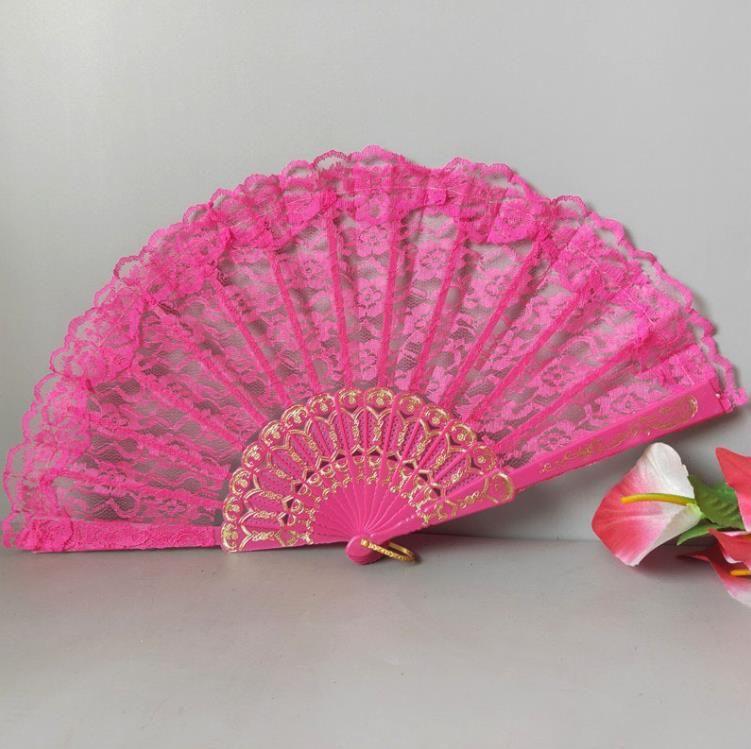 扇子 レディース 折りたたみ 23cm レース 洋風 チャイナドレス 婚礼用 ダンス 踊り用 舞台用 軽量 持ち運び便利 上品 エレガント カラフル｜bloomelier