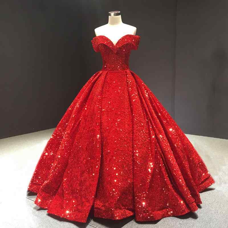 ドレス レディース ロング ウェディングドレス オフショルダー プリンセスライン トレーン 赤 ブライダル 結婚式 二次会 演奏会 パーティー フォーマル レース 刺繍|bloomelier