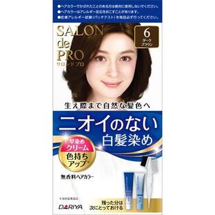 【３６個セット】【１ケース分】 サロンドプロ 無香料ヘアカラー クリーム 白髪用 6 ダークブラウン(1セット)×３６個セット　１ケース分 【正規品】【dcs】 17,649円