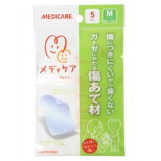 【１００個セット】【１ケース分】 メディケア 傷あて材 Mサイズ 5枚入 ×１００個セット　１ケース分　 【正規品】【k】【ご注文後発送までに2週間前後頂戴する場合がございます】