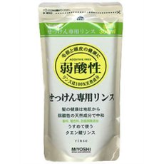 【２０個セット】【１ケース分】 無添加 せっけん専用リンス 詰替用(300mL)×２０個セット　１ケース分 【正規品】【dcs】