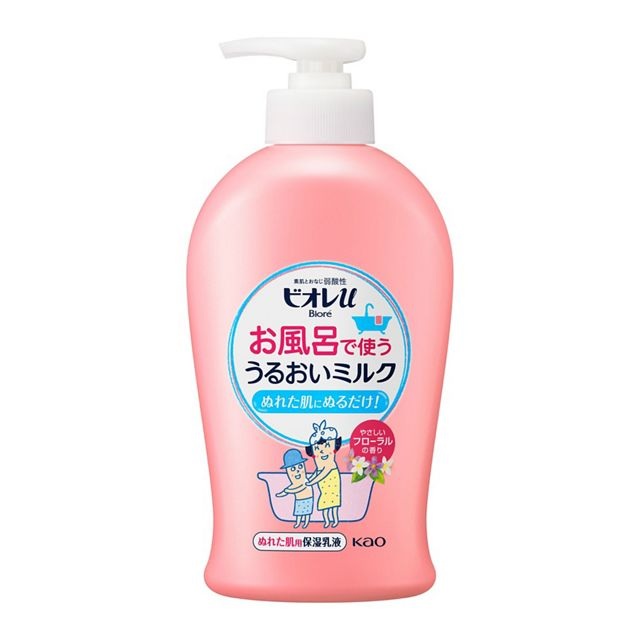 【２４個セット】【１ケース分】 ビオレu お風呂で使ううるおいミルク フローラル 300mL ×２４個セット　１ケース分 【正規品】【dcs】