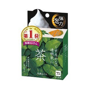 【２０個仕掛ける】 気取らないごこち 茶洗顔石ケン 80g×２０個仕掛ける【置き目品】【t-5】 洗顔料-洗顔石けん-スキンケア