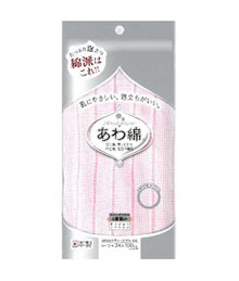 【60個セット】【1ケース分】 キクロン あわあみ ボディタオル 泡綿 もも 1枚入×60個セット 1ケース分 【正規品】【dcs】