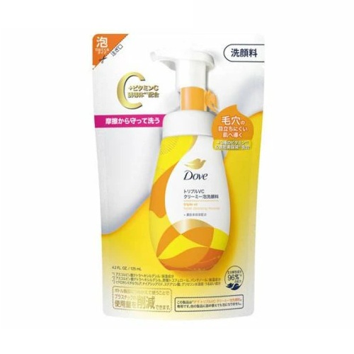 【２０個仕掛ける】 ユニリーバ ダヴ クリーミー泡洗顔料 トリプルVC つめかえ(125ml)×２０個仕掛ける【置き目品】