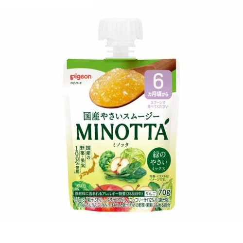 【２４個セット】【１ケース分】 ピジョン やさいスムージー MINOTTA 緑のやさいミックス(70g)×２４個セット　１ケース分【正規品】【k】【ご注文後発送までに1週間前後頂戴する場合がございます】※軽減税率対象品