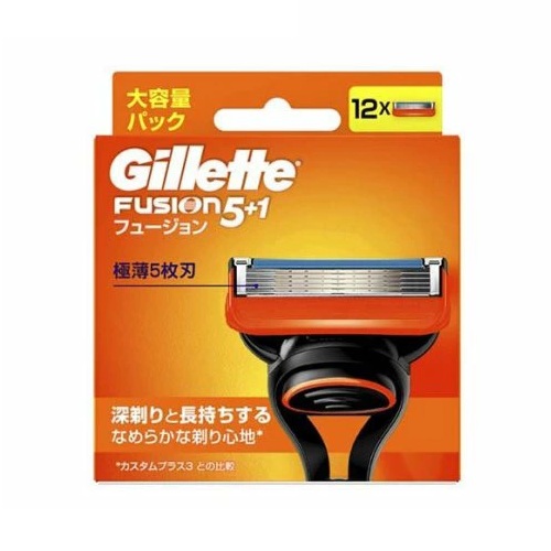 【5個セット】 P&G ジレット フュージョン 替刃(12個入)×5個セット【正規品】【mor】【ご注文後発送までに2週間前後頂戴する場合がございます】|ブルームグリーン