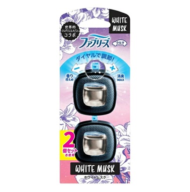 【２４個セット】【１ケース分】 P&G ファブリーズ イージークリップ クルマ用 ホワイトムスク(2個入)×２４個セット　１ケース分【正規品】