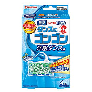 【４０個セット】【１ケース分】 ゴンゴン 洋服ダンス用 N 無臭タイプ(4コ入)&times;４０個セット　１ケース分 【正規品】【dcs】｜ブルームグリーン 15,166円