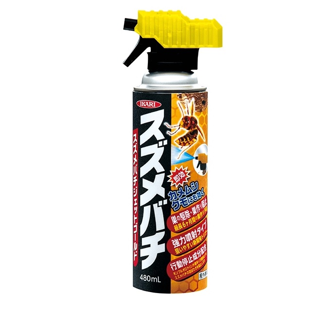 【２４個書き割り】【１容れもの分】 イカリ防疫 スズメバチジェットゴールド(480ml)×２４個書き割り １容れもの分 【定まり品】【ori】