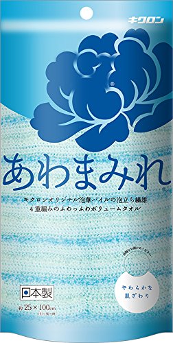 【６０個セット】【１ケース分】 あわまみれ ボディタオル泡華 ブルー×６０個セット　１ケース分 【正規品】【dcs】