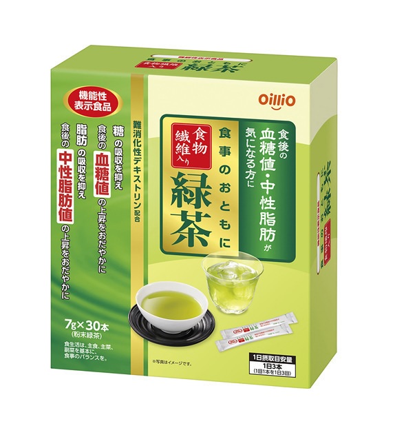 【10個セット】日清オイリオ 食事のおともに 食物繊維入り緑茶 30包×10個セット 【正規品】※軽減税率対象品|ブルームグリーン