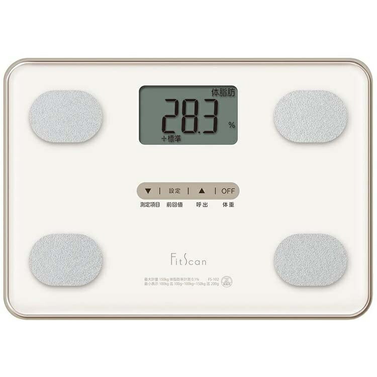 【3個セット】 タニタ 体組成計 Fit Scan ナチュラルホワイト FS-102-WH(1台)×3個セット 【正規品】【mor】【ご注文後発送までに2週間前後頂戴する場合がございます】|ブルームグリーン