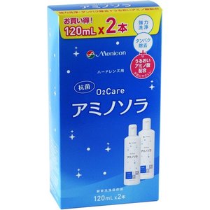 【４０個書き割り】【１容れもの分】 メニコン O2世話をする アミノソラ (120mL×2本)×４０個書き割り １容れもの分 【定まり品】【dcs】【t-3】