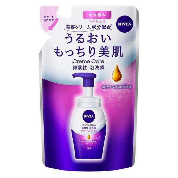 【１０個セット】花王 ニベア クリームケア 弱酸性泡洗顔 つめかえ用(130ml)×１０個セット 【正規品】
