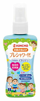 【４０個セット】【１ケース分】 【季節限定】金鳥 KINCHO キンチョウ お肌の虫よけ プレシャワーDFミスト 無香料 　80mL&times;４０個セット　１ケース分 【正規品】｜ブルームグリーン