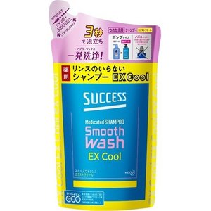 楽天市場 ３個セット サクセス リンスのいらない薬用シャンプー スムースウォッシュ エクストラクール 詰替 3ml ３個セット 正規品 ブルームグリーン