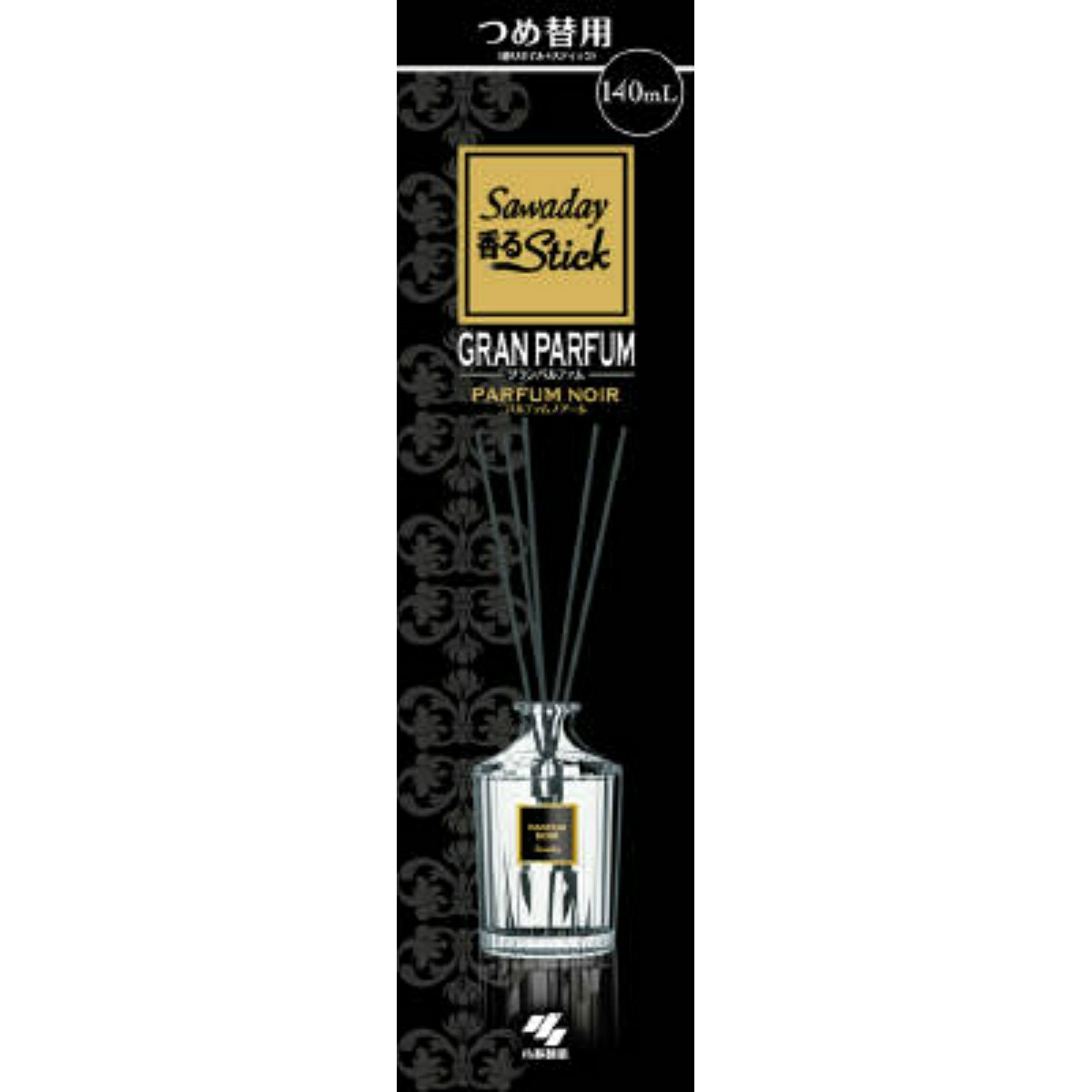 【３６個セット】【１ケース分】 サワデー 香るスティックグランパルファム つめ替用 パルファムノアール 140ml&times;３６個セット　１ケース分 【正規品】【dcs】｜ブルームグリーン
