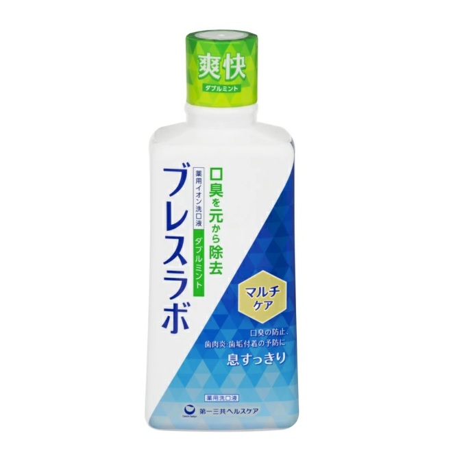 【10個セット】第一三共ヘルスケア ブレスラボ マウスウォッシュ マルチケア ダブルミント 450ml×10個セット 【正規品】|ブルームグリーン