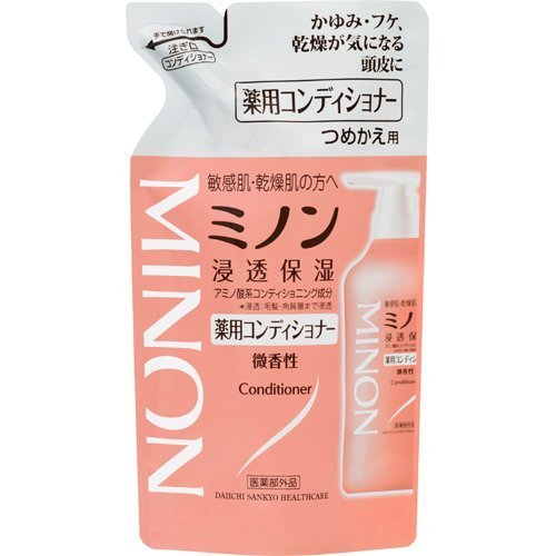 【28個セット】【1ケース分】 ミノン 薬用コンディショナー つめかえ用(380ml)×28個セット 1ケース分 【正規品】【dcs】|ブルームグリーン