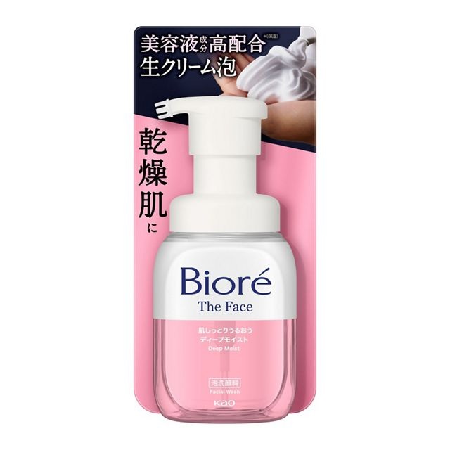 【１０個セット】 花王 ビオレ ザフェイス 泡洗顔料 ディープモイスト 本体(200ml)×１０個セット【正規品】