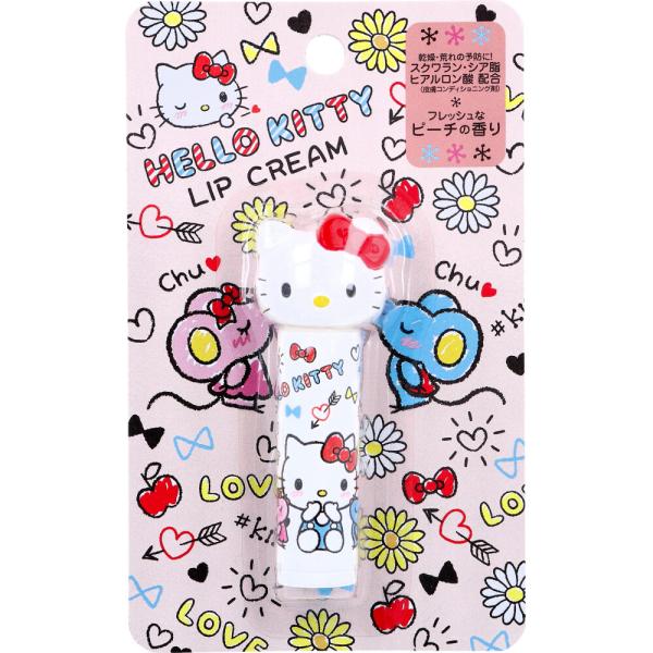 【20個セット】 ハローキティ ダイカットリップクリーム フレッシュなピーチの香り(4g)×20個セット 【正規品】|ブルームグリーン