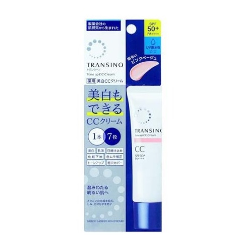 【３個書き割り】 第一三共ヘルスケア トランシーノ 薬用音の高低繰り上げるCCクリームピンクベージュ(30g)×３個書き割り 【定め事品】