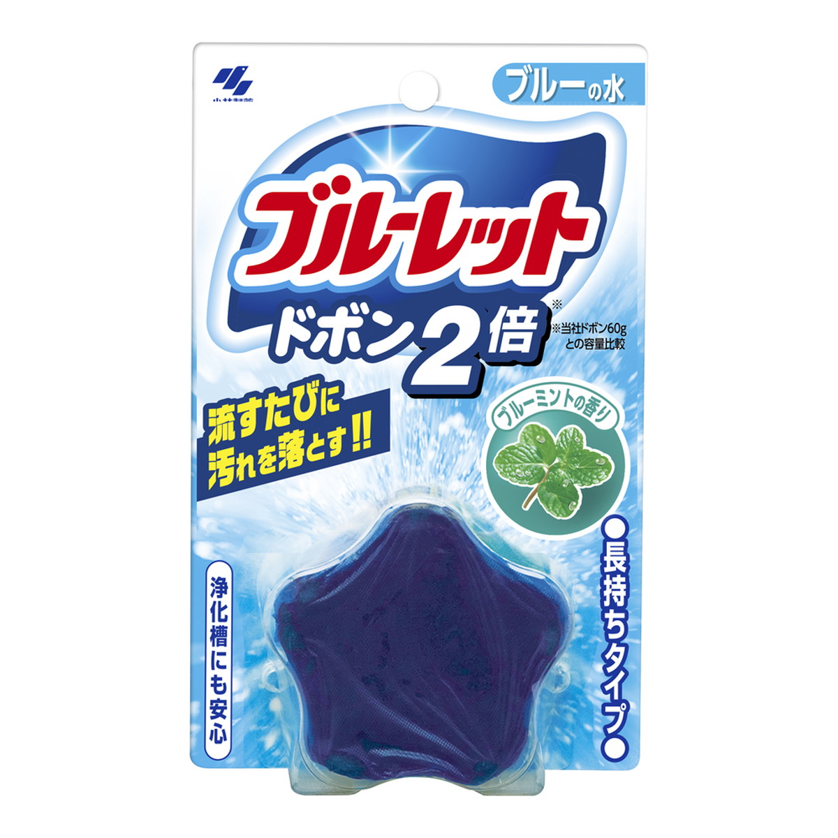 【４８個セット】【１ケース分】 小林製薬 ブルーレット ドボン 2倍 ブルーミントの香り 120g &times;４８個セット　１ケース分【正規品】【t-5】｜ブルームグリーン