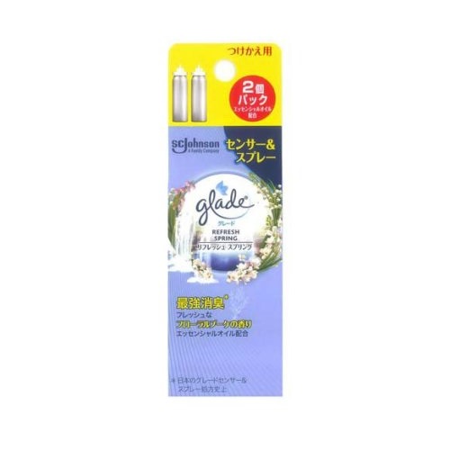 【２０個セット】 ジョンソン グレード 消臭センサー＆スプレー リフレッシュスプリングの香り 付け替え用(18ml*2本入)&times;２０個セット　１ケース分 【正規品】【dcs】｜ブルームグリーン