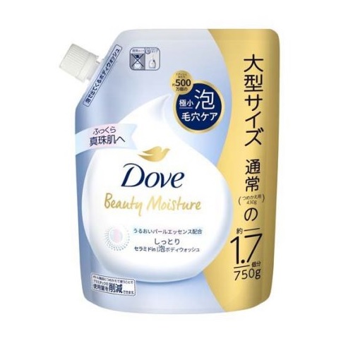 【２０個仕掛ける】 ユニリーバ ダヴ 上半身石ケン ビューティーモイスチャー しっとり 泡ボディウォッシュ 詰替(750g)×２０個仕掛ける 【置き目品】【ori】