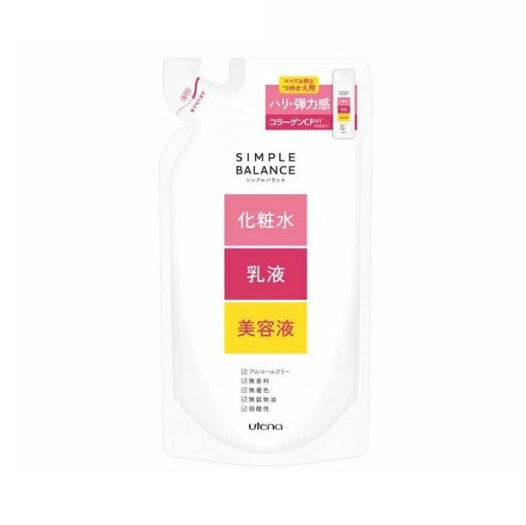 【３６個セット】【１ケース分】 ウテナ シンプルバランス ハリつやローション コラーゲン 詰め替え(200ml)&times;３６個セット　１ケース分【正規品】｜ブルームグリーン