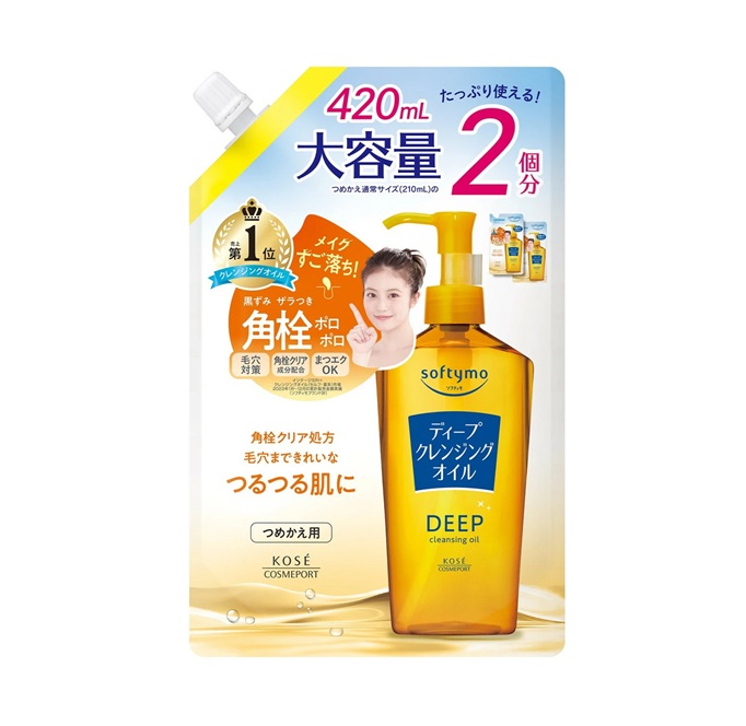 【１０個セット】 コーセー ソフティモ ディープ クレンジングオイル つめかえ(420ml)×１０個セット【正規品】