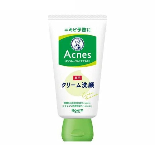 【６０個セット】【１ケース分】 ロート製薬 メンソレータム アクネス 薬用クリーム洗顔(130g)×６０個セット　１ケース分【正規品】