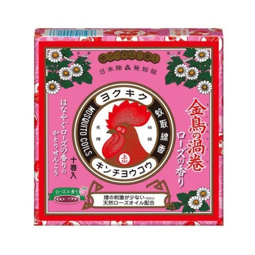【２４個セット】【１ケース分】 大日本除虫菊 金鳥 金鳥の渦巻 ローズの香り(10巻入)×２４個セット　１ケース分 【正規品】【ori】