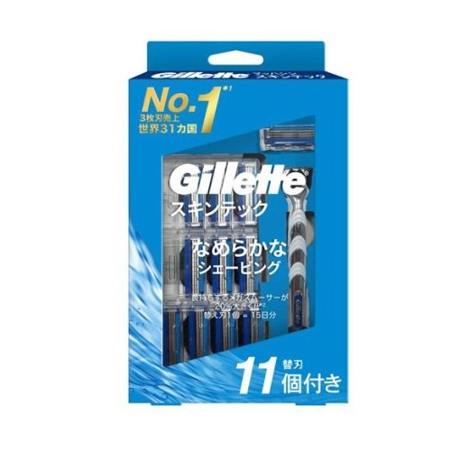 【20個セット】 ジレット マッハシン スキンテック 替刃11個付(1個)×20個セット【正規品】|ブルームグリーン