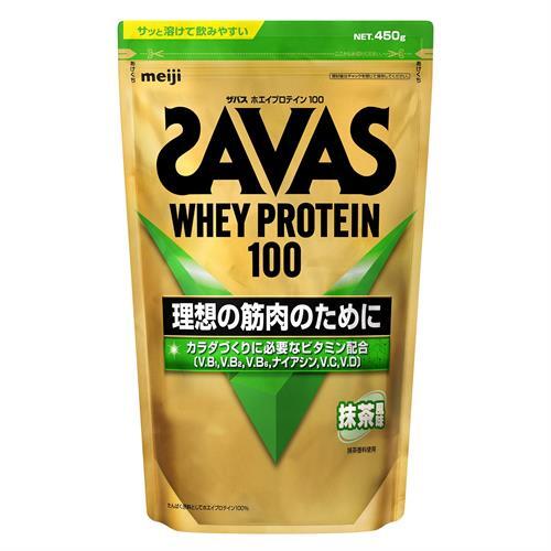 【１０個仕掛ける】 明治 ザバス ホエイプロテイン100 抹茶味わい 450g×１０個仕掛ける【置き目品】 ※助け出す税率客体品