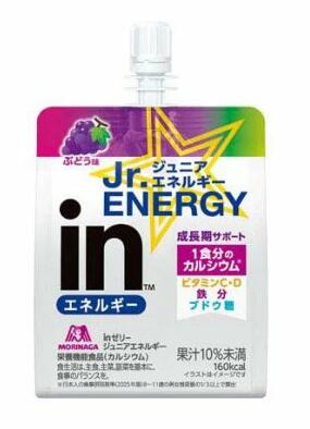 【10個セット】 森永製菓 inゼリー ジュニアエネルギー ぶどう(180g×6個入)×10個セット【正規品】 ※軽減税率対象品 イン|ブルームグリーン