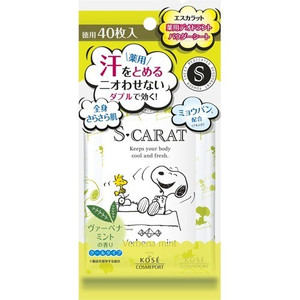 【３６個セット】【１ケース分】 エスカラット 薬用デオドラント パウダーシート ヴァーベナミント 40枚入 ×３６個セット　１ケース分【正規品】
