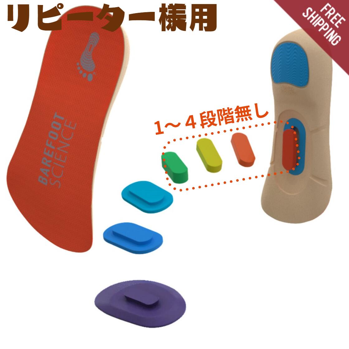 【BAREFOOT SCIENCE 3/4タイプ本体と５,６,７ブロック】足底筋膜炎 立ち仕事 スポーツ 扁平足 偏平足 外反母趾 土踏まず アーチサポート インソール 中敷き かかとが痛い 足裏の痛み ハイアーチ モートン病 中足骨頭部痛 踵骨棘 内反小趾 足底板 開張足 浮き指